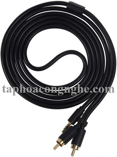 Unitek 26697 Y-C9024BK 10M Màu Đen Cáp Loa 1 Jack 3.5Mm Ra 2 Đầu Hoa Sen 30026697